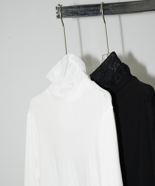chuclla(チュクラ)の「レイヤードシアーネックトップス chw26s073(Tシャツ/カットソー・レディース・ホワイト/ブラック・FREE)」の17枚目の写真