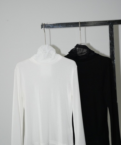 chuclla(チュクラ)の「レイヤードシアーネックトップス chw26s073(Tシャツ/カットソー・レディース・ホワイト/ブラック・FREE)」の19枚目の写真