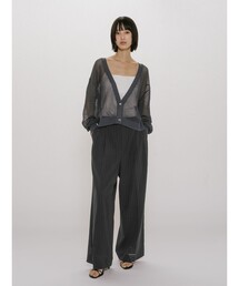 MIDIUMISOLID for Ladies シアーワイドスラックス