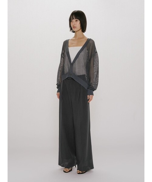 MIDIUMISOLID(ミディウミソリッド)の「MIDIUMISOLID for Ladies シアーワイドスラックス(その他パンツ・レディース・ブラック/グレー/ネイビー・FREE)」の8枚目の写真