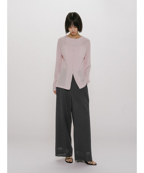 MIDIUMISOLID(ミディウミソリッド)の「MIDIUMISOLID for Ladies シアーワイドスラックス(その他パンツ・レディース・ブラック/グレー/ネイビー・FREE)」の15枚目の写真