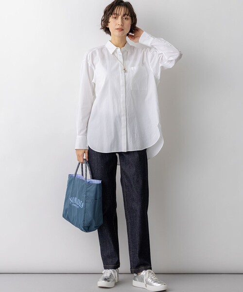 23区(ニジュウサンク)の「CANCLINI シャーティング ルーズフィットシャツ(シャツ/ブラウス・レディース・ブルー系/イエロー系1/スカイブルー系1/ホワイト系/ピンク系1・38)」の21枚目の写真