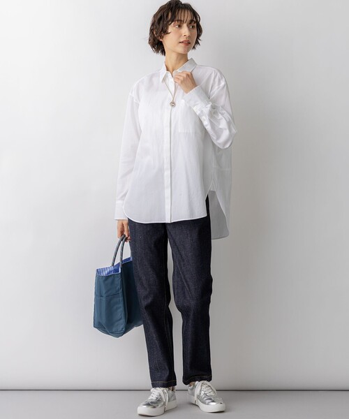 23区(ニジュウサンク)の「CANCLINI シャーティング ルーズフィットシャツ(シャツ/ブラウス・レディース・ブルー系/イエロー系1/スカイブルー系1/ホワイト系/ピンク系1・38)」の22枚目の写真