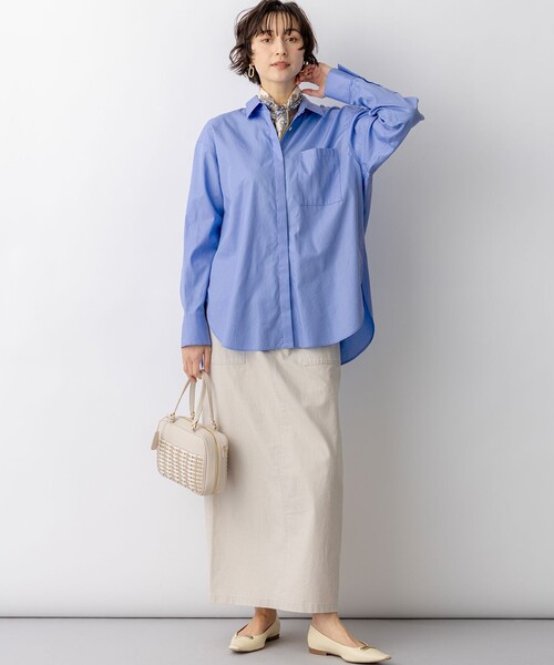 23区(ニジュウサンク)の「CANCLINI シャーティング ルーズフィットシャツ(シャツ/ブラウス・レディース・ブルー系/イエロー系1/スカイブルー系1/ホワイト系/ピンク系1・38)」の17枚目の写真