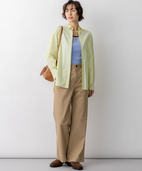 23区(ニジュウサンク)の「CANCLINI シャーティング ルーズフィットシャツ(シャツ/ブラウス・レディース・ブルー系/イエロー系1/スカイブルー系1/ホワイト系/ピンク系1・38)」の21枚目の写真