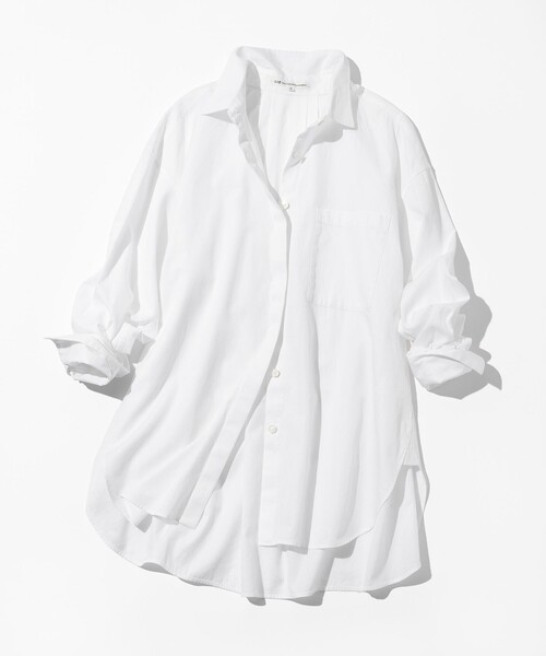 23区(ニジュウサンク)の「CANCLINI シャーティング ルーズフィットシャツ(シャツ/ブラウス・レディース・ブルー系/イエロー系1/スカイブルー系1/ホワイト系/ピンク系1・38)」の10枚目の写真