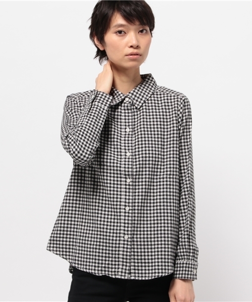 OUTLET(アウトレット)の「【CIAOPANIC TYPY】チェックカシュクールシャツ(シャツ/ブラウス・レディース・ベージュ/チェック/レッド/ホワイト・MEDIUM/SMALL)」の4枚目の写真