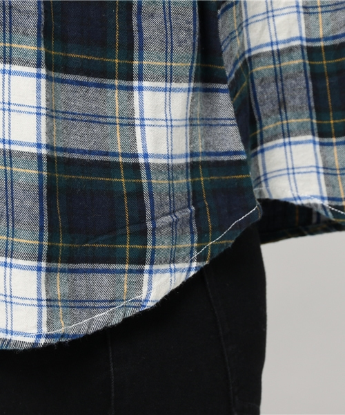 OUTLET(アウトレット)の「【CIAOPANIC TYPY】チェックカシュクールシャツ(シャツ/ブラウス・レディース・ベージュ/チェック/レッド/ホワイト・MEDIUM/SMALL)」の5枚目の写真