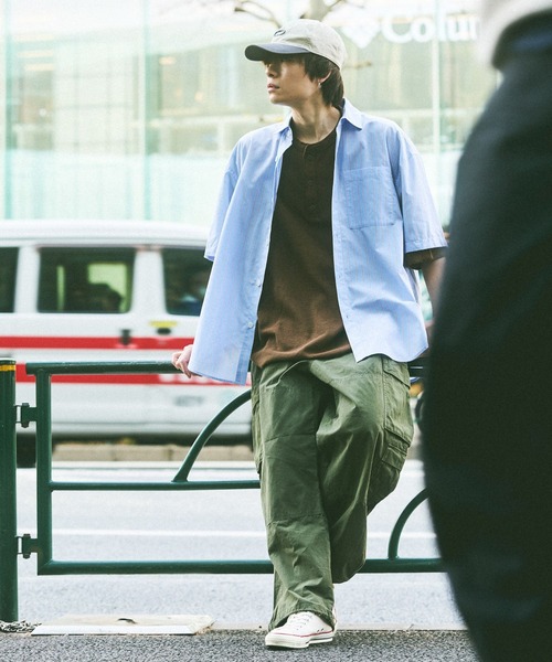 niko and...（ニコアンド）の「2WAYラインシャツ（シャツ/ブラウス・メンズ・ブルー/オレンジ・MEDIUM/BIG(L)）」の21枚目の写真