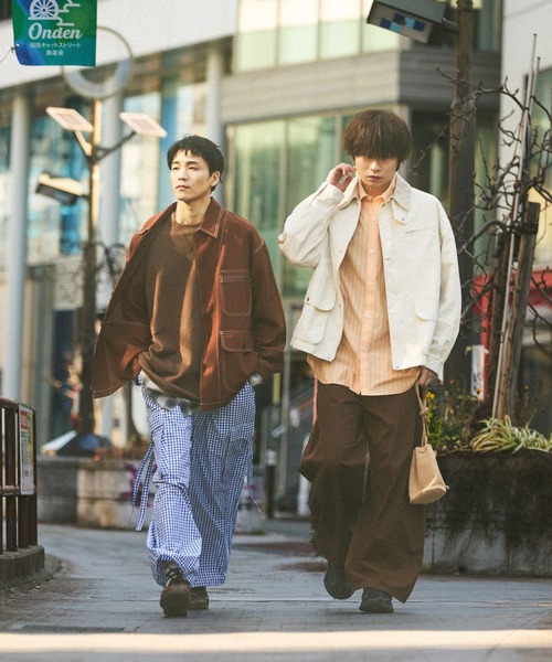 niko and...（ニコアンド）の「2WAYラインシャツ（シャツ/ブラウス・メンズ・ブルー/オレンジ・MEDIUM/BIG(L)）」の5枚目の写真