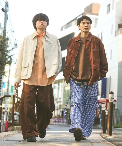 niko and...（ニコアンド）の「2WAYラインシャツ（シャツ/ブラウス・メンズ・ブルー/オレンジ・MEDIUM/BIG(L)）」の14枚目の写真