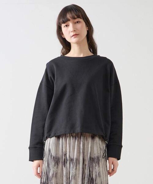 LOGEMENT DE CLAIRE(ロジュモンドクレール)の「クルーネックカットプルオーバー(Tシャツ/カットソー・レディース・ブラック/オフホワイト/モカ・FREE)」の3枚目の写真