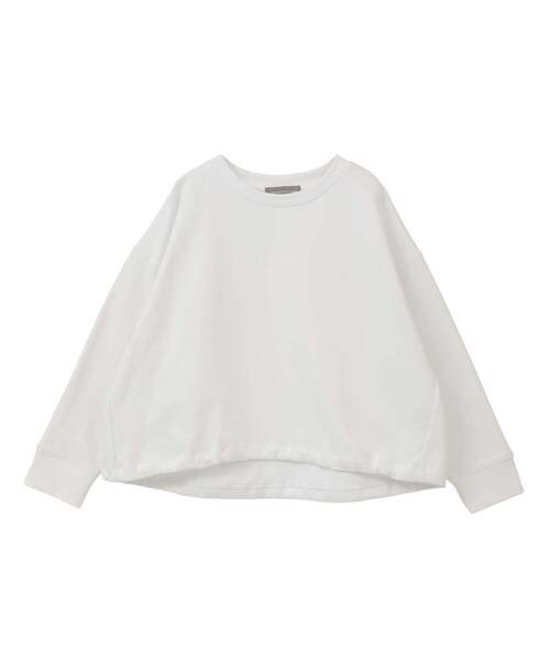 LOGEMENT DE CLAIRE(ロジュモンドクレール)の「クルーネックカットプルオーバー(Tシャツ/カットソー・レディース・ブラック/オフホワイト/モカ・FREE)」の5枚目の写真