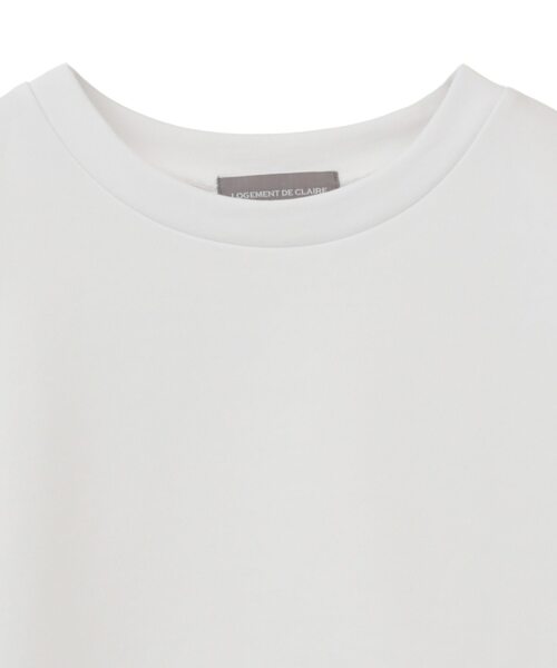 LOGEMENT DE CLAIRE(ロジュモンドクレール)の「クルーネックカットプルオーバー(Tシャツ/カットソー・レディース・ブラック/オフホワイト/モカ・FREE)」の7枚目の写真