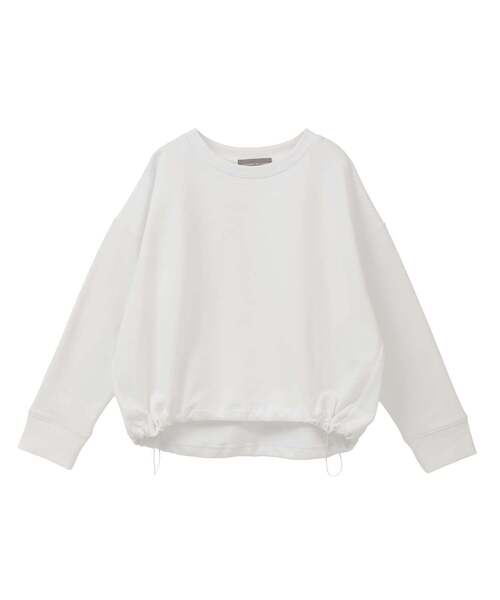 LOGEMENT DE CLAIRE(ロジュモンドクレール)の「クルーネックカットプルオーバー(Tシャツ/カットソー・レディース・ブラック/オフホワイト/モカ・FREE)」の12枚目の写真