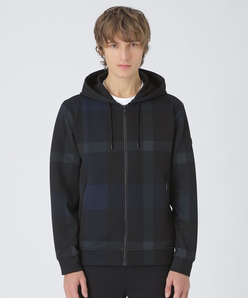 BLACK LABEL CRESTBRIDGE（ブラックレーベル・クレストブリッジ）の「【BLACK lab.】ハニカムクレストブリッジチェックパーカー（パーカー・メンズ・ホワイト系その他/ブルー系その他2/ブラック・XL/L/M）」の11枚目の写真