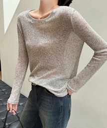 長袖 シアートップス
