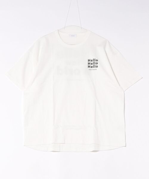 FOV(フォブ)の「フォブ Hello Tシャツ(Tシャツ/カットソー・レディース・サックスブルー/ホワイト/ブラック・F)」の1枚目の写真