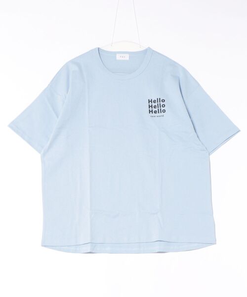 FOV(フォブ)の「フォブ Hello Tシャツ(Tシャツ/カットソー・レディース・サックスブルー/ホワイト/ブラック・F)」の3枚目の写真