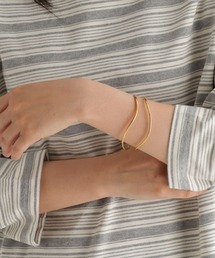 studio CLIP（スタディオクリップ）の「【daily CLIP】ステンレスニュアンスダブルバングル（バングル/リストバンド）」