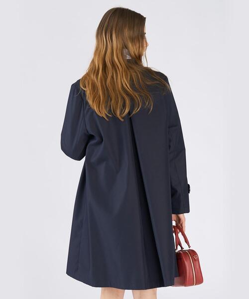 To b. by agnes b.（トゥービーバイアニエスベー）の「ツイル Aライン コート ”Pimilico”（ステンカラーコート・レディース・ネイビー・38/40/36）」の3枚目の写真