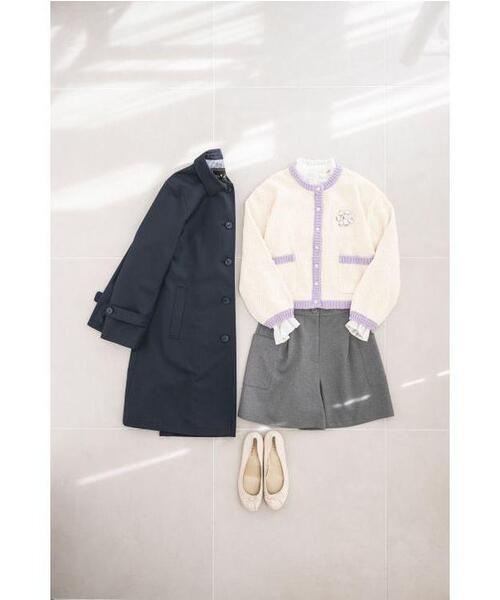 To b. by agnes b.（トゥービーバイアニエスベー）の「ツイル Aライン コート ”Pimilico”（ステンカラーコート・レディース・ネイビー・38/40/36）」の7枚目の写真