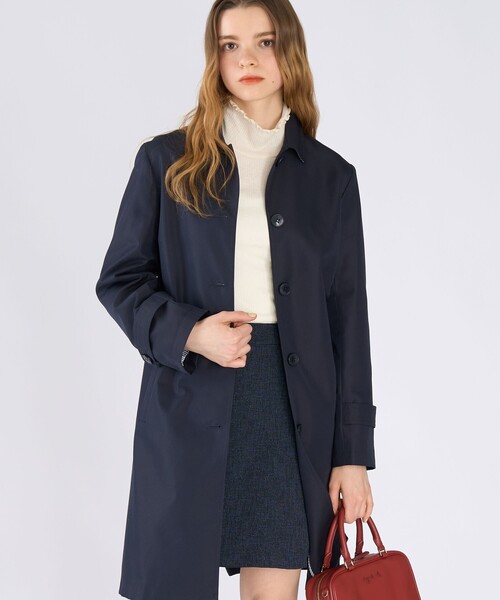 To b. by agnes b.(トゥービーバイアニエスベー)の「ツイル Aライン コート "Pimilico"(ダッフルコート・レディース・ネイビー・38/40/36)」の1枚目の写真
