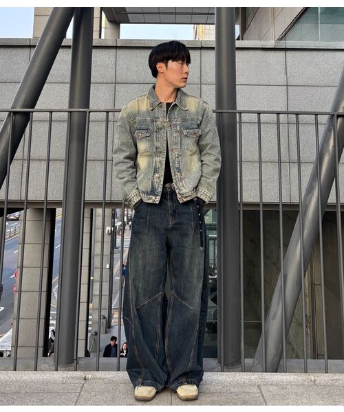 BEGIN202（ビギン202）の「バインドラインカーブドパンツ [インクブルー]（デニムパンツ・メンズ・その他・1/3/2）」の6枚目の写真