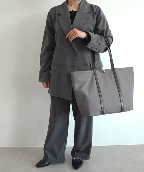 MACKINTOSH PHILOSOPHY（ﾏｯｷﾝﾄｯｼｭ ﾌｨﾛｿﾌｨｰ）の「トートバッグ マッキントッシュ6W06 16L 背面ポケット 19136（トートバッグ・メンズ・グレー/ブラック・FREE）」の4枚目の写真