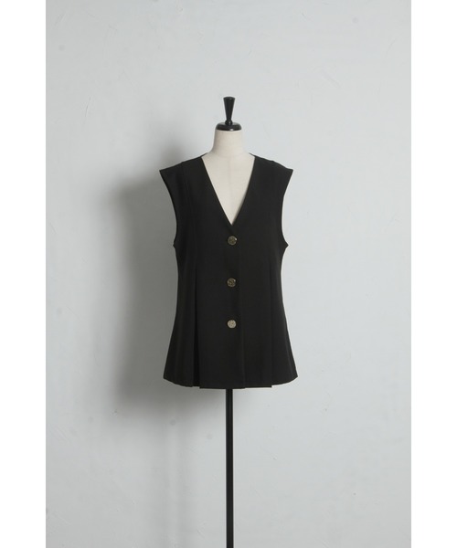 &. NOSTALGIA(アンドドットノスタルジア)の「ゴールドボタン美シルエットジレ(セットアップ)(ベスト・レディース・ネイビー/ブラック・M)」の12枚目の写真