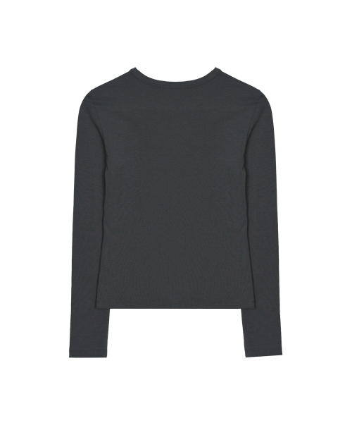 NICK&NICOLE(ニックアンドニコール)の「DIAGONAL LONG SLEEVE TOP_CHARCOAL(Tシャツ/カットソー・レディース・その他・MEDIUM/LARGE)」の5枚目の写真