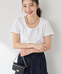 La boutique BonBon | 【デコルテ美人見え】UネックコンパクトTシャツ(Tシャツ/カットソー)