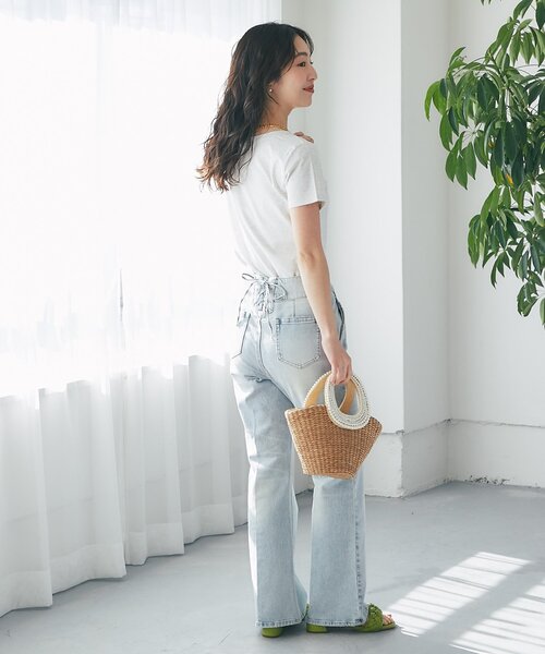 La boutique BonBon(ラブティックボンボン)の「【今すぐお届け!・デコルテ美人見え】UネックコンパクトTシャツ(Tシャツ/カットソー・レディース・オフホワイト/ピンク/ライトグレー/ネイビー・FREE)」の20枚目の写真