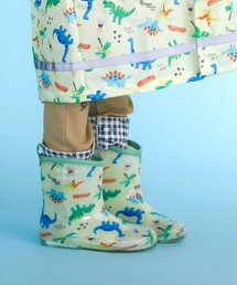 SLAP SLIP（スラップスリップ）の「【お揃い】はたらくくるま花柄恐竜プリント総柄レインブーツ(13~18cm)（レインシューズ）」