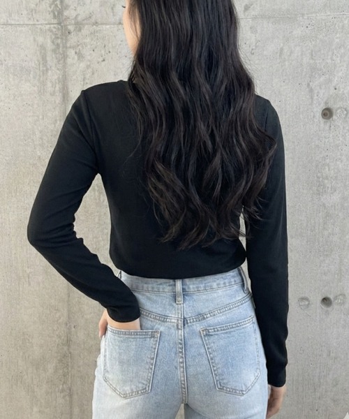 GLAMOROUS JANE（グラマラスジェーン）の「BETTY BOOP刺繍レースアップ長袖トップス（Tシャツ/カットソー・レディース・レッド/ブラック/グレー/オフホワイト・FREE）」の10枚目の写真