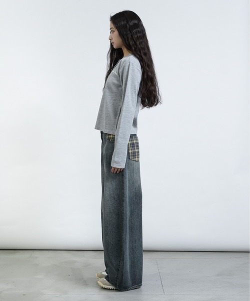 FCMM(エフシーエムエム)の「【日本限定】THERMAL HENLEY NECK TOPS / サーマルヘンリーネックトップス(Tシャツ/カットソー・レディース・ネイビー/グレー/アイボリー・MEDIUM/SMALL)」の17枚目の写真
