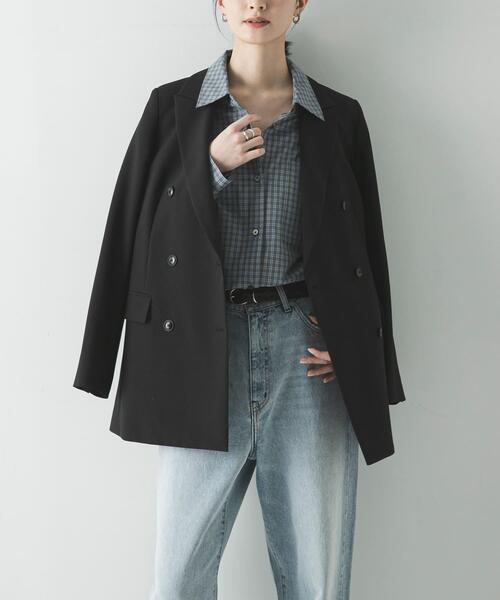 URBAN RESEARCH(アーバンリサーチ)の「レギュラーカラーチェックシャツ(シャツ/ブラウス・レディース・オフホワイト/ライトブルー/ネイビー・FREE)」の8枚目の写真