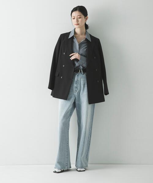 URBAN RESEARCH(アーバンリサーチ)の「レギュラーカラーチェックシャツ(シャツ/ブラウス・レディース・オフホワイト/ライトブルー/ネイビー・FREE)」の9枚目の写真