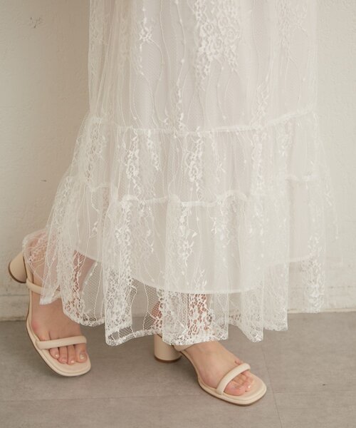 Omekashi(オメカシ)の「シアーレーススカート(スカート・レディース・ブラック/オフホワイト・FREE)」の15枚目の写真