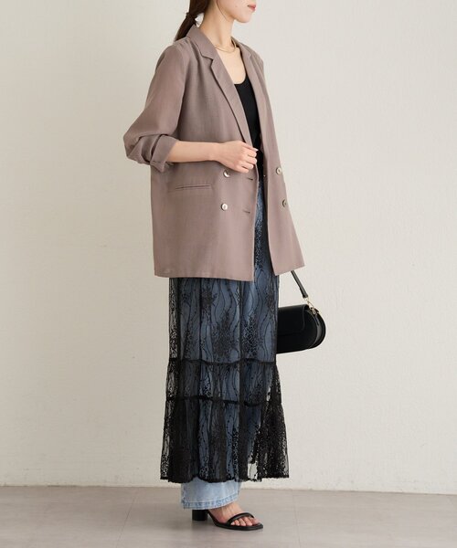 Omekashi(オメカシ)の「シアーレーススカート(スカート・レディース・ブラック/オフホワイト・FREE)」の9枚目の写真