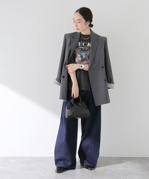 journal standard L'essage(ジャーナルスタンダードレサージュ)の「【GOOD ROCK SPEED / グッドロックスピード】26ORG003W ラグランT(Tシャツ/カットソー・レディース・チャコールグレー・FREE)」の2枚目の写真