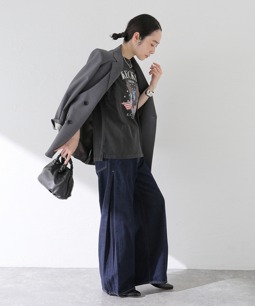 journal standard L'essage(ジャーナルスタンダードレサージュ)の「【GOOD ROCK SPEED / グッドロックスピード】26ORG003W ラグランT(Tシャツ/カットソー・レディース・チャコールグレー・FREE)」の3枚目の写真