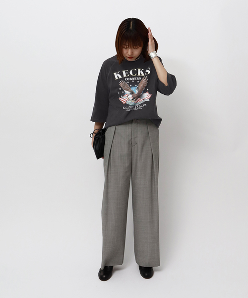journal standard L'essage(ジャーナルスタンダードレサージュ)の「【GOOD ROCK SPEED / グッドロックスピード】26ORG003W ラグランT(Tシャツ/カットソー・レディース・チャコールグレー・FREE)」の5枚目の写真