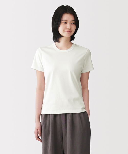 婦人 涼感汗じみしにくいクルーネック半袖Tシャツ（Tシャツ