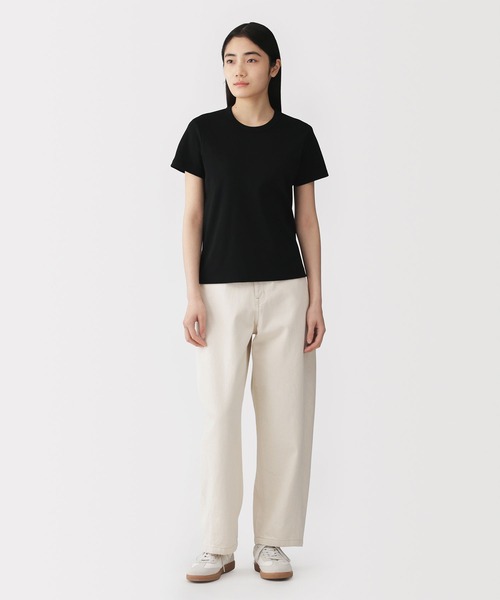 無印良品（ムジルシリョウヒン）の「婦人 涼感汗じみしにくいクルーネック半袖Ｔシャツ（Tシャツ/カットソー・レディース・ホワイト/ライトグレー/ブラウン/ブラック/ライトブルー/チャコールグレー・S/M/L/XL）」の12枚目の写真