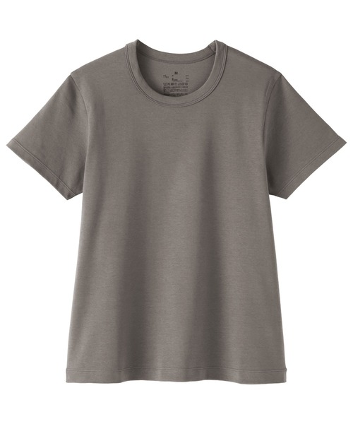 無印良品（ムジルシリョウヒン）の「婦人 涼感汗じみしにくいクルーネック半袖Ｔシャツ（Tシャツ/カットソー・レディース・ホワイト/ライトグレー/ブラウン/ブラック/ライトブルー/チャコールグレー・S/M/L/XL）」の16枚目の写真