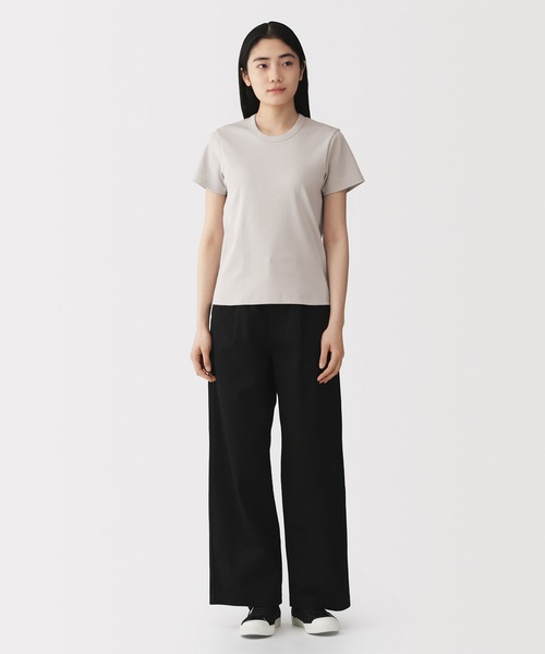 無印良品（ムジルシリョウヒン）の「婦人 涼感汗じみしにくいクルーネック半袖Ｔシャツ（Tシャツ/カットソー・レディース・ホワイト/ライトグレー/ブラウン/ブラック/ライトブルー/チャコールグレー・S/M/L/XL）」の18枚目の写真