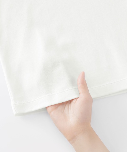 無印良品（ムジルシリョウヒン）の「婦人 涼感汗じみしにくいクルーネック半袖Ｔシャツ（Tシャツ/カットソー・レディース・ホワイト/ライトグレー/ブラウン/ブラック/ライトブルー/チャコールグレー・S/M/L/XL）」の10枚目の写真