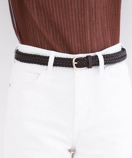 OPAQUE.CLIP（オペークドットクリップ）の「メッシュデザインベルト（ベルト・レディース・アイボリー/ブラウン系その他/ブラック・00）」の4枚目の写真