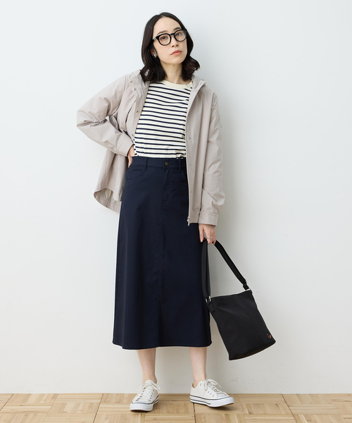 DECOY SINCE 1981(デコイシンスイチキュウハチイチ)の「ストレッチフレアスカート【ウエストゴム】(スカート・レディース・モカ/ネイビー・64/67/70)」の9枚目の写真